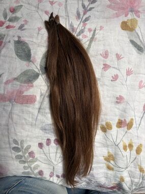 Natural Brown Straight Clip-In Hair Extensions - Remy-Style